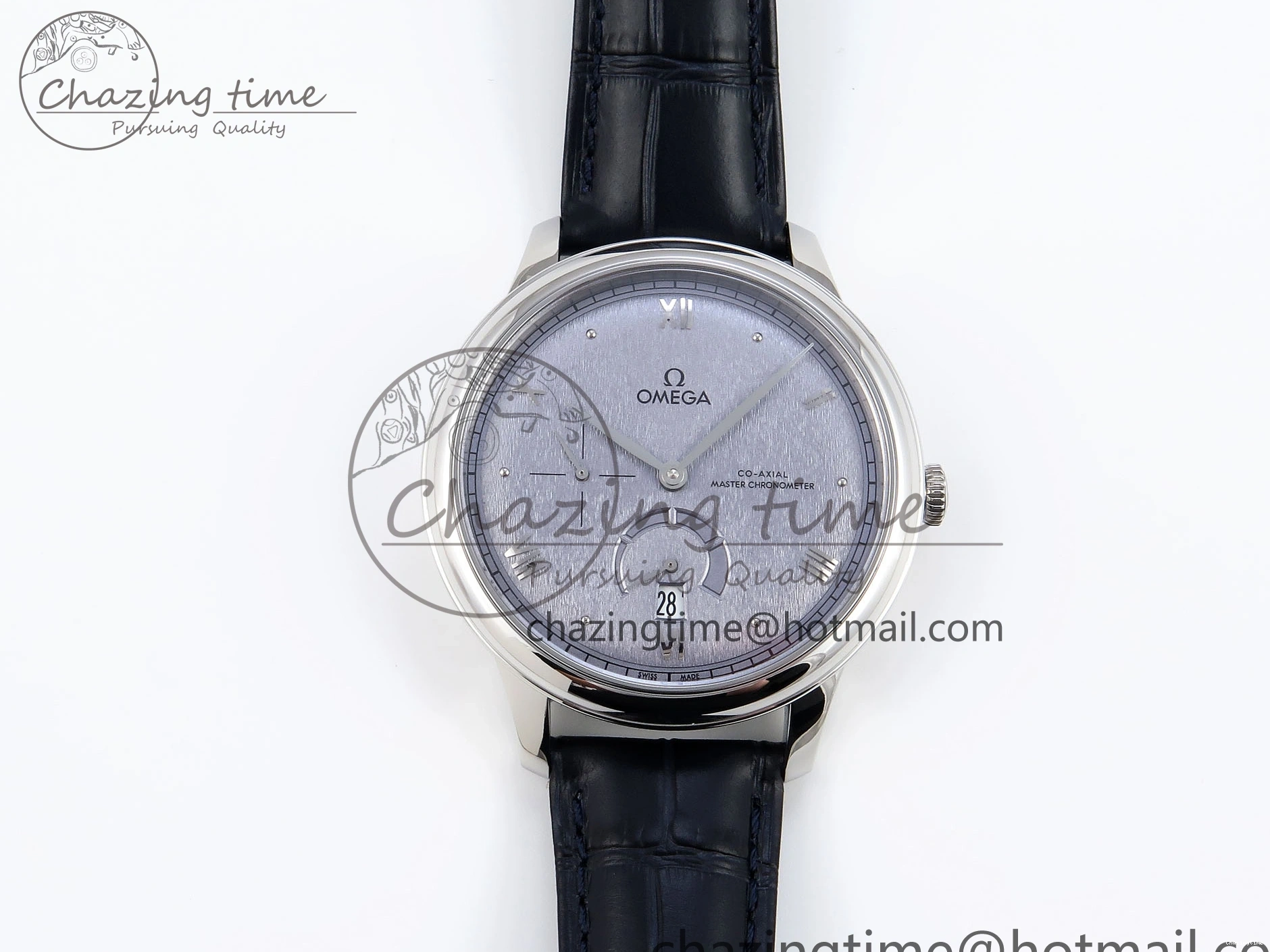 1230 Trendsetting De Ville Power Reserve SS MKF 1:1 Best Edition Blue Textured Dial on Black Leather Strap A 7742